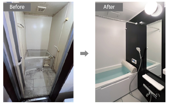 マンションリノベーションユニットバスのビフォーアフター